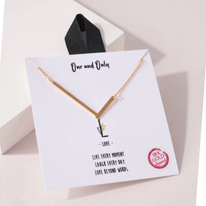 Oversized “L” Initial Pendant
