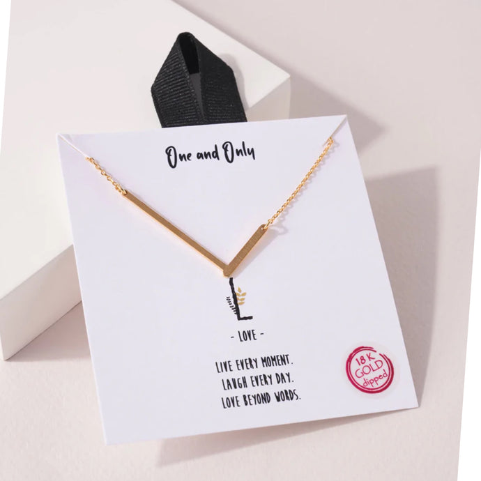 Oversized “L” Initial Pendant