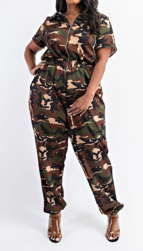 Camouflage Jumpsuit (Curvy)