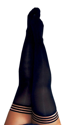Black Opaque Thigh Highs