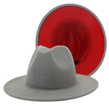 Load image into Gallery viewer, Red Bottom Grey Fedora