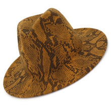 Load image into Gallery viewer, Unisex Snakeskin Fedora