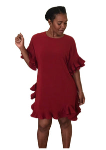 Red Ruffle Dress