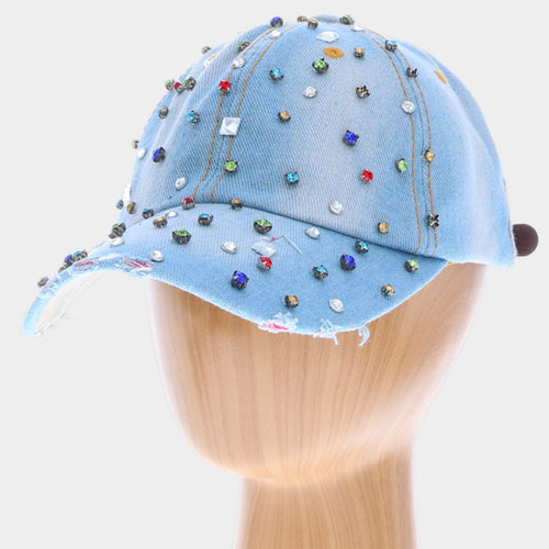 Rhinestone Embellished Baseball Cap