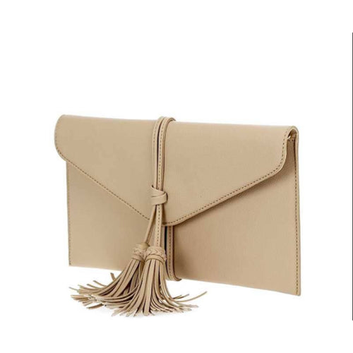 Tassel Clutch (Tan)