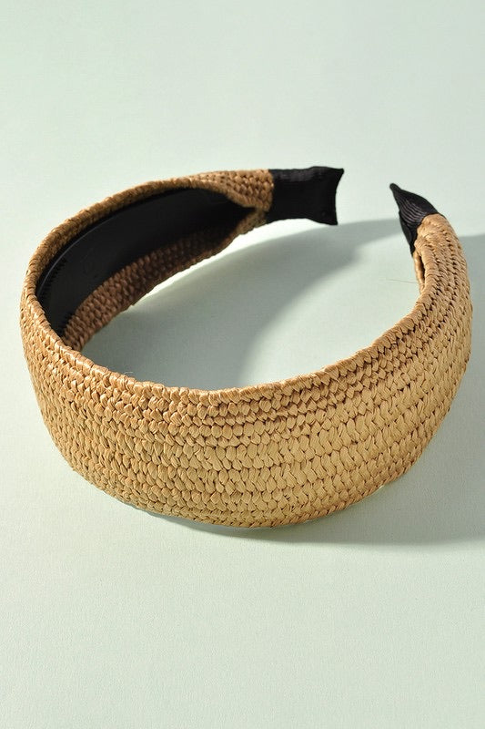 Wide Straw Headband