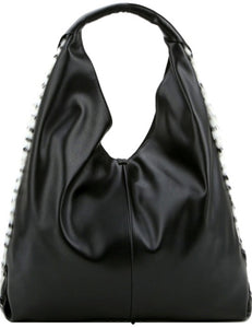 Snakeskin Print Vegan Fur Handbag