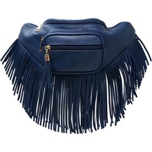 Load image into Gallery viewer, Navy Blue Fringe Fanny