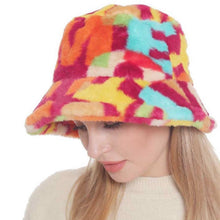Load image into Gallery viewer, Multi Color Fur Bucket Hat (Pink)