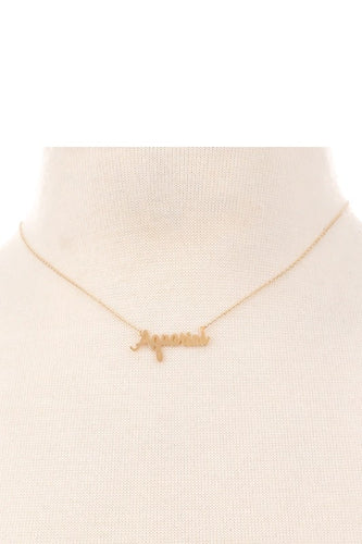 Aquarius Zodiac Necklace