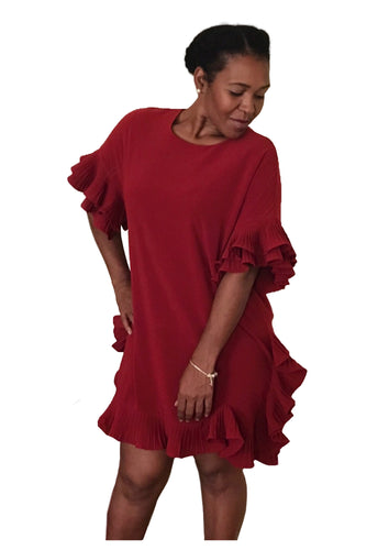 Red Ruffle Dress