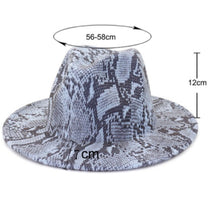 Load image into Gallery viewer, Unisex Snakeskin Fedora