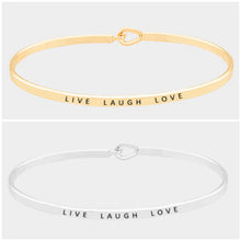Load image into Gallery viewer, Live Laugh Love Bangle Bracelet