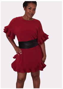 Red Ruffle Dress
